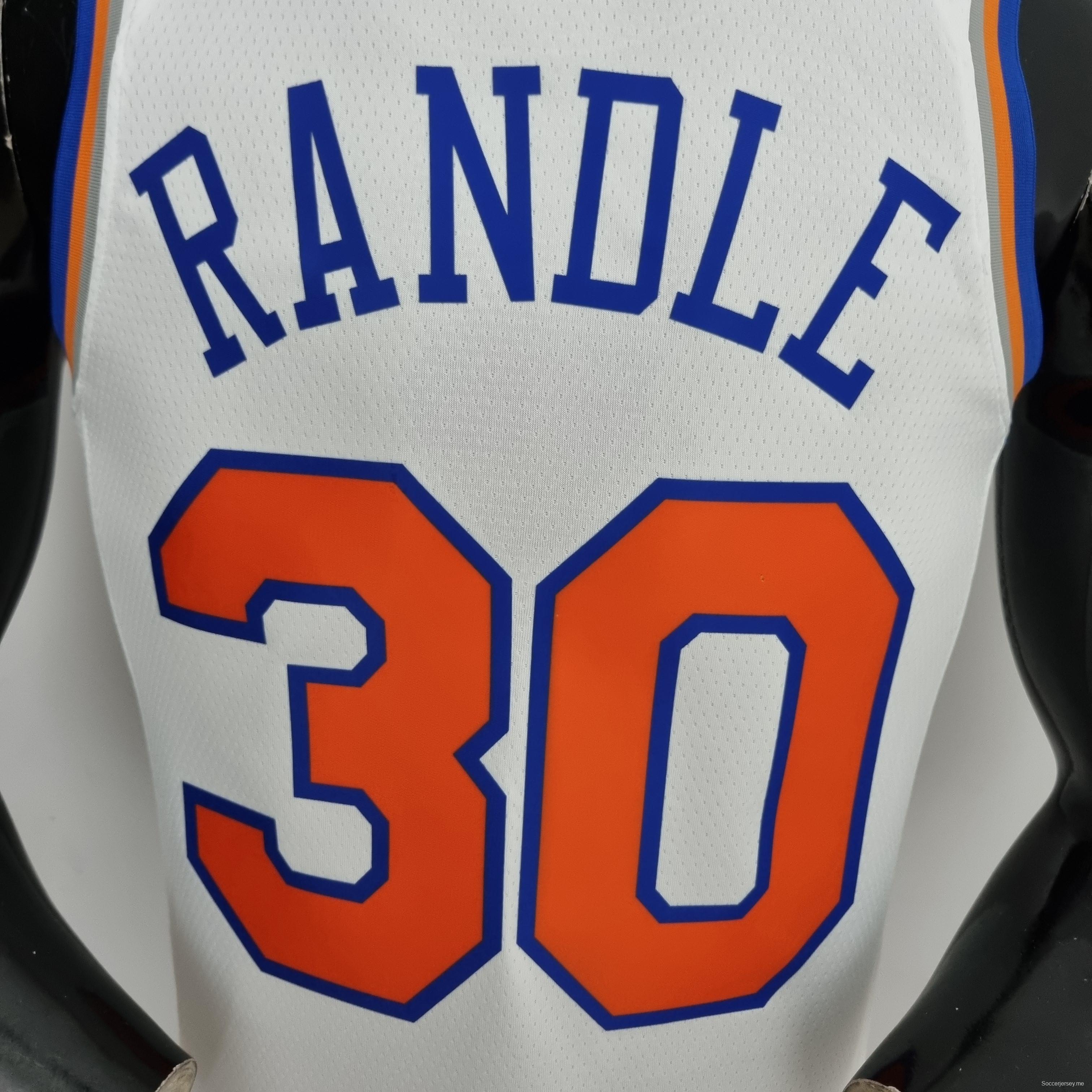 75th Anniversary Randle #30 New York Knicks White NBA Jersey