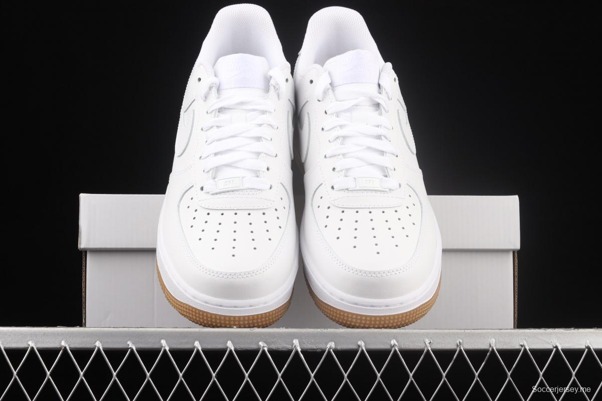 NIKE Air Force 1o07 Low raw rubber all-white low-top casual board shoes DJ2739-100