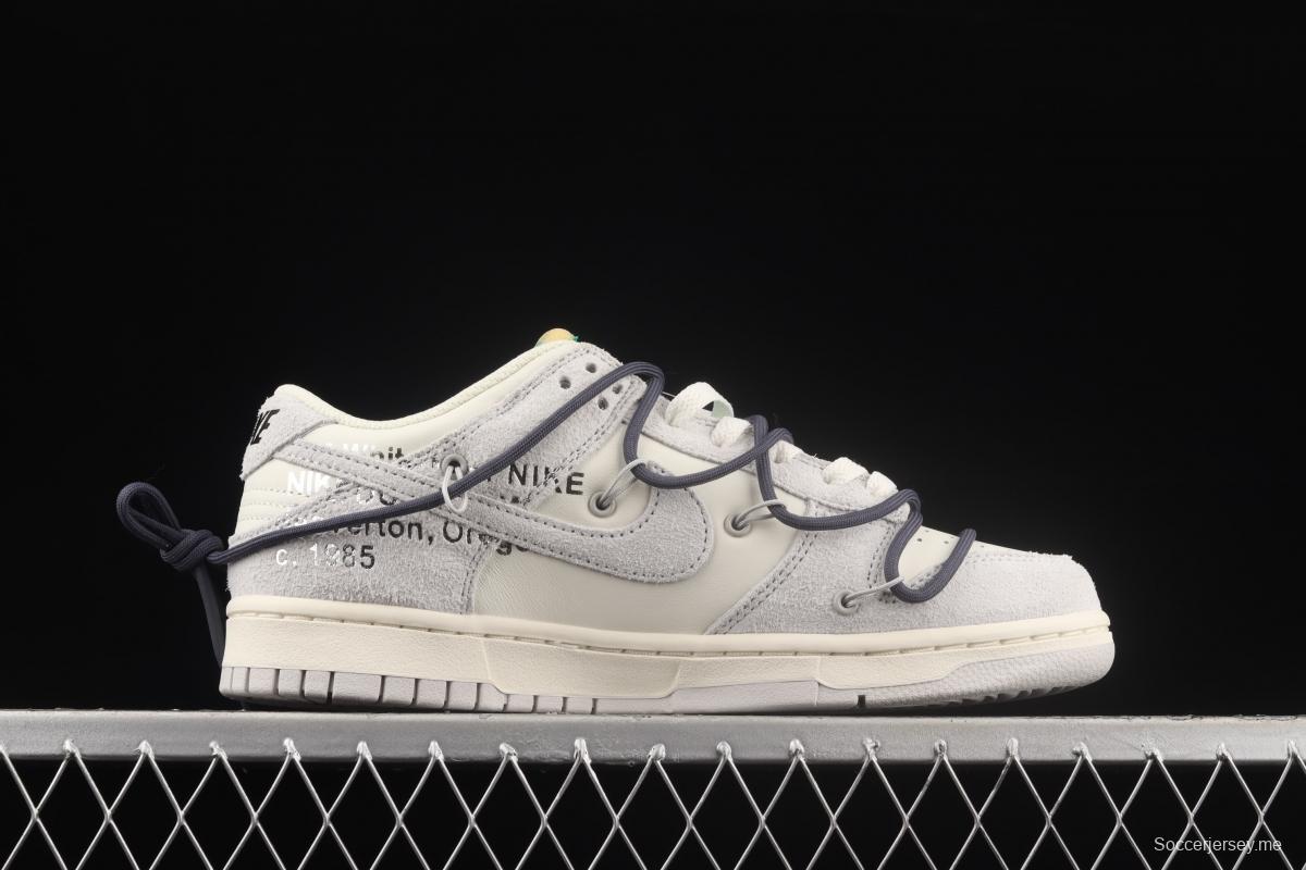 OFF-White x NIKE DUNK Low OW suede SB buckle rebound fashion casual board shoes DJ0950-115