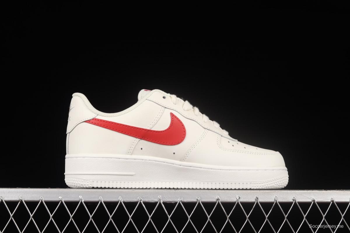 NIKE Air Force 1x 07 Low Air Force White and Red low-top Leisure Board shoes 315115-126