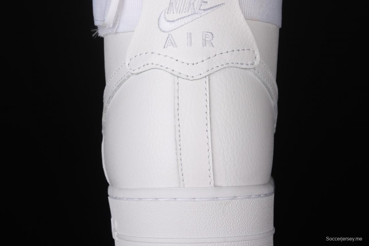 NIKE Air Force 1 High'07 classic all-white high-top casual board shoes 315121-115