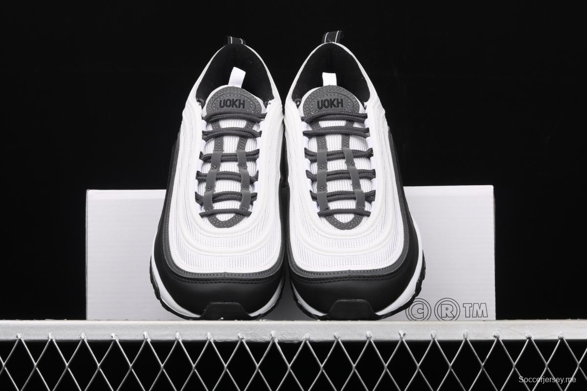 NIKE Air Max 97 white and black color matching bullet air cushion running shoes DC3494-990