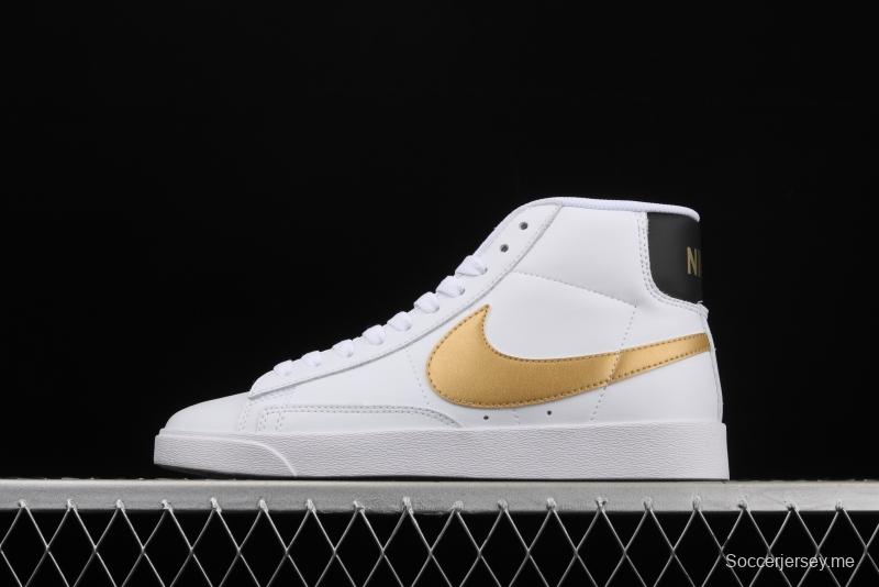 NIKE Blazer Mid Retro Trail Blazers Leather High-top Leisure Sports Board shoes AV9375-107