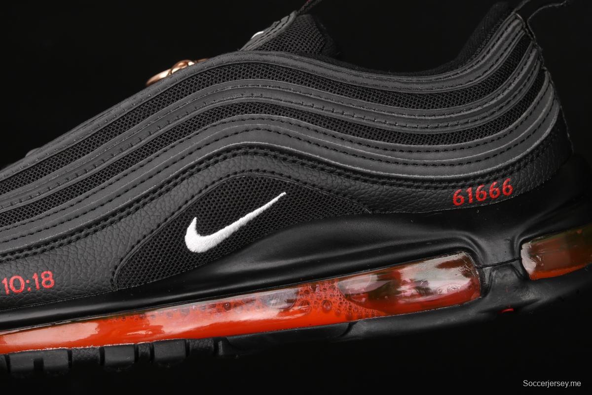 Mschf x Inri Air Max 97 Jesus Shoes Holy Water Black Grey 3M bullet running shoes DH4092-001