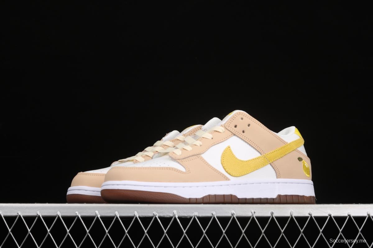 NIKE SB DUNK Low dunk series lemon yellow color matching low-side leisure sports skateboard shoes DJ6902-700