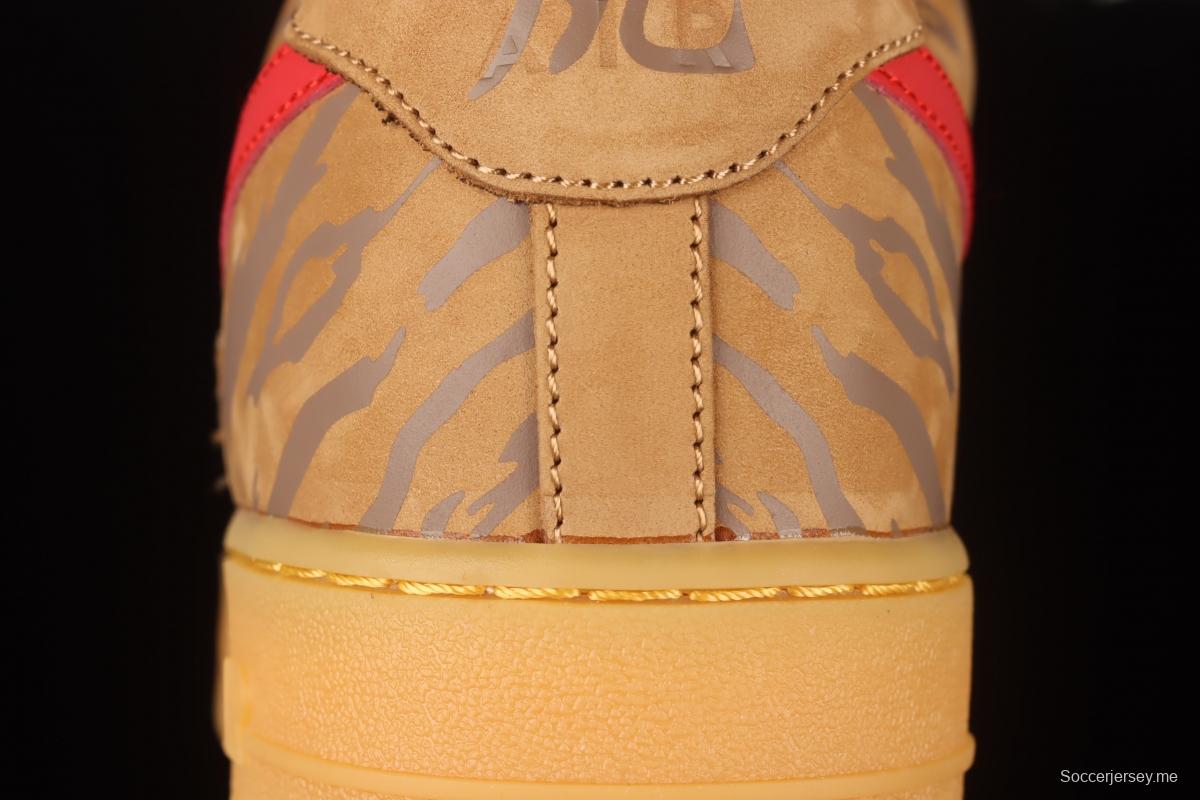 NIKE Air Force 1: 07 Low head suede wheat-colored tiger year limit low-top casual board shoes CJ9179-202