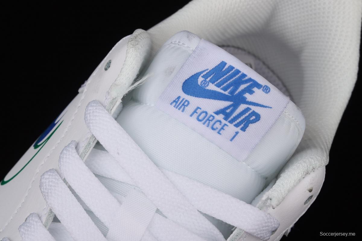 NIKE Air Force 1 Low Multi Swoosh all-white colorful low-top casual board shoes DM9096-101