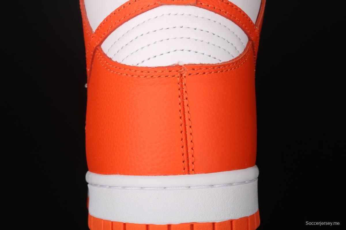 NIKE DUNK SB High Syracuse full-top white orange skateboard shoes 850477-101