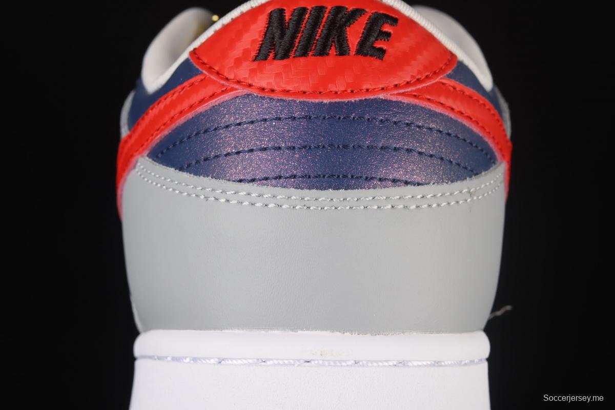 NIKE DUNK Low Samba Japan restricts the sale of Super Blue / Samba Red-Silver leisure sports board shoes CZ2667-400