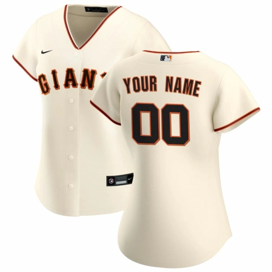 Women's Cream 2020 Home Custom Team Jersey