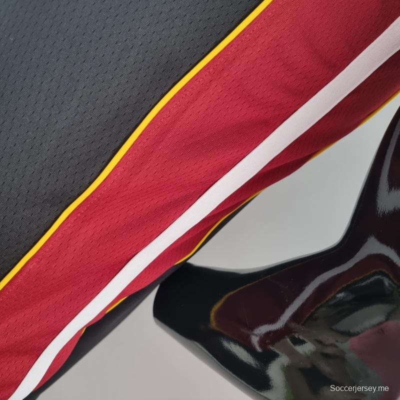 قميص الذكرى 75 لميامي هيت ميامي هيت ADEBAYO#13 قميص دوري كرة السلة الأمريكي للمحترفين أسود
