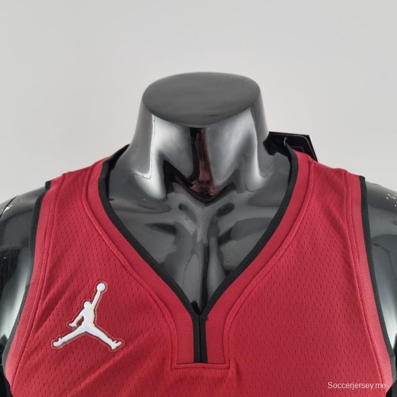 قميص الذكرى 75 لميامي هيت ميامي هيت جوردان هيرو#14 باللون العنابي في دوري كرة السلة الأمريكي للمحترفين
