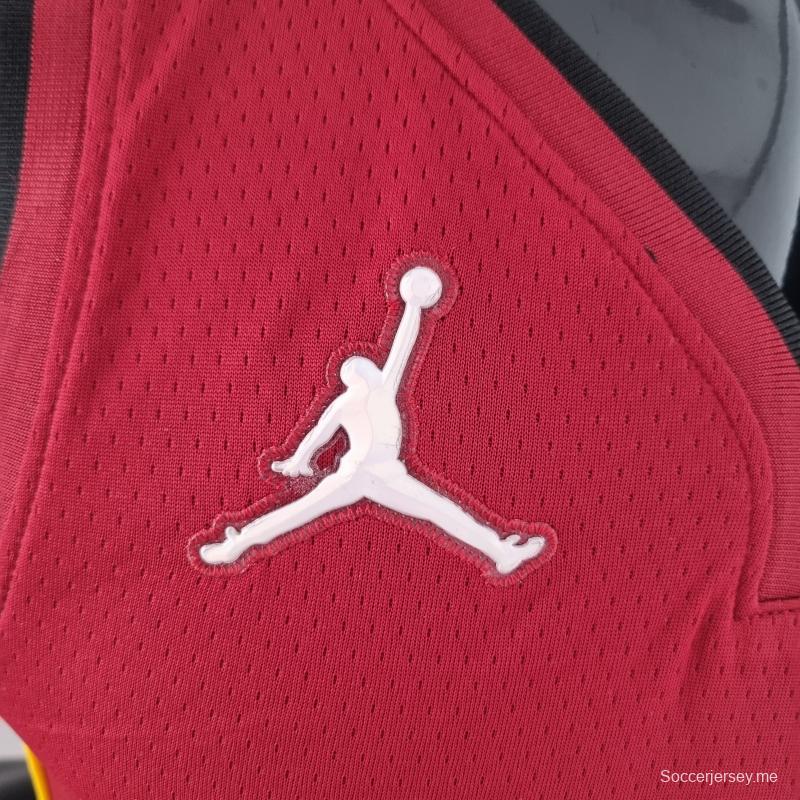 الذكرى السنوية 75 لميامي هيت ميامي هيت جوردان أولاديبو #4 قميص دوري كرة السلة الأمريكي للمحترفين باللون العنابي
