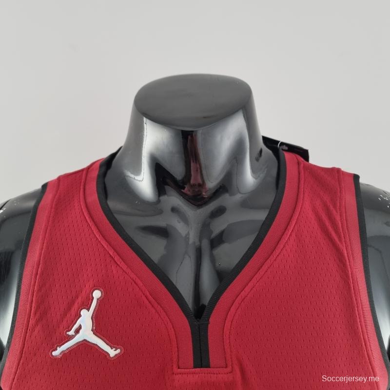 الذكرى ال75 لميامي هيت ميامي هيت جوردان جيمس #6 قميص دوري كرة السلة الأمريكي للمحترفين باللون العنابي
