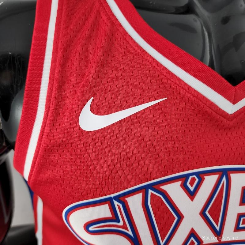 قميص الصاعد فيلادلفيا 76ers ايفرسون رقم 3 الأحمر في الدوري الاميركي للمحترفين
