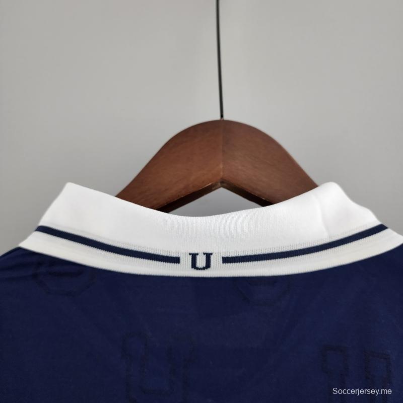 قميص ريترو 1998 بأكمام طويلة الأكمام طويل الأكمام لجامعة تشيلي
