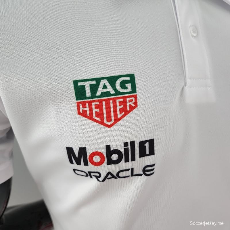 2022 قميص ريدبول 2022 F1 ريدبول أبيض رقم 0011
