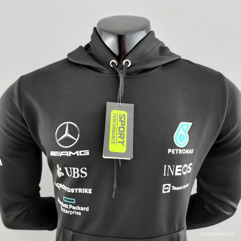 2022 سترة مرسيدس AMG بتروناس AMG بتروناس السوداء #0001 لفورمولا 1 2022
