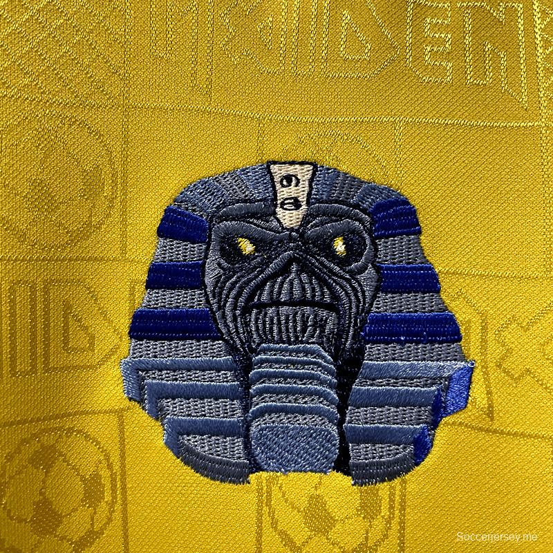 قميص أيرون مايدن أيرون مايدن أصفر قديم 2008 وست هام
