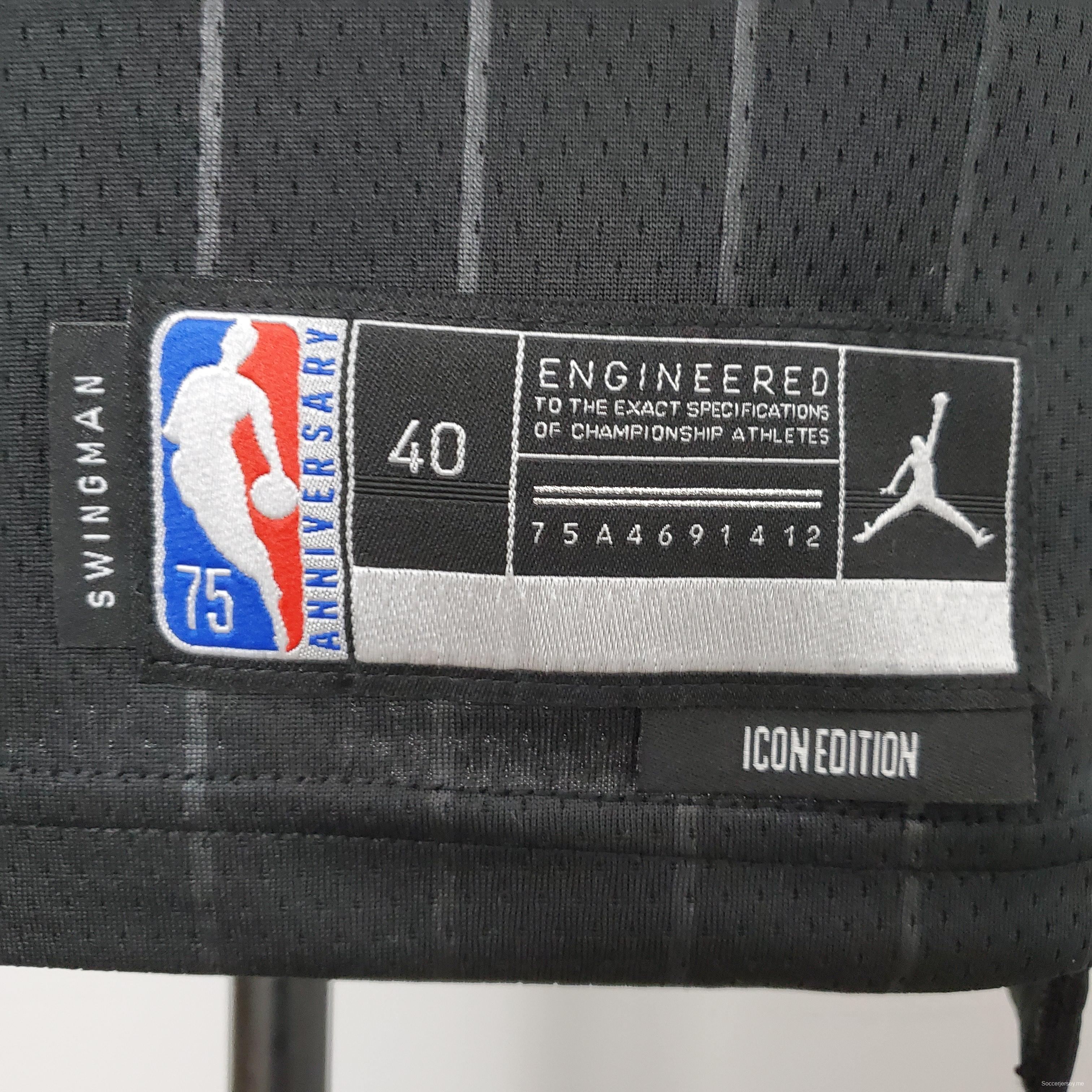 الذكرى ال 75 لقميص جوردان جوردان #45 بولز فلايرز فلايرز أسود من قميص دوري كرة السلة الأمريكي للمحترفين
