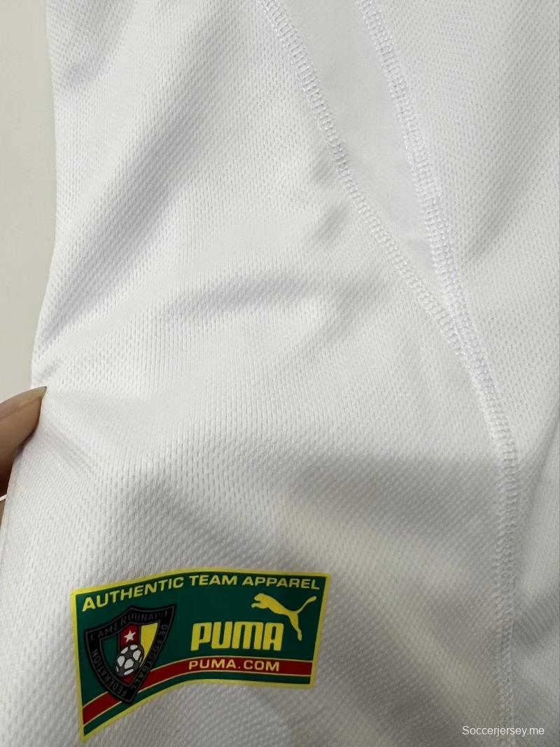 قميص أبيض كاميرون 2002 ريترو 2002
