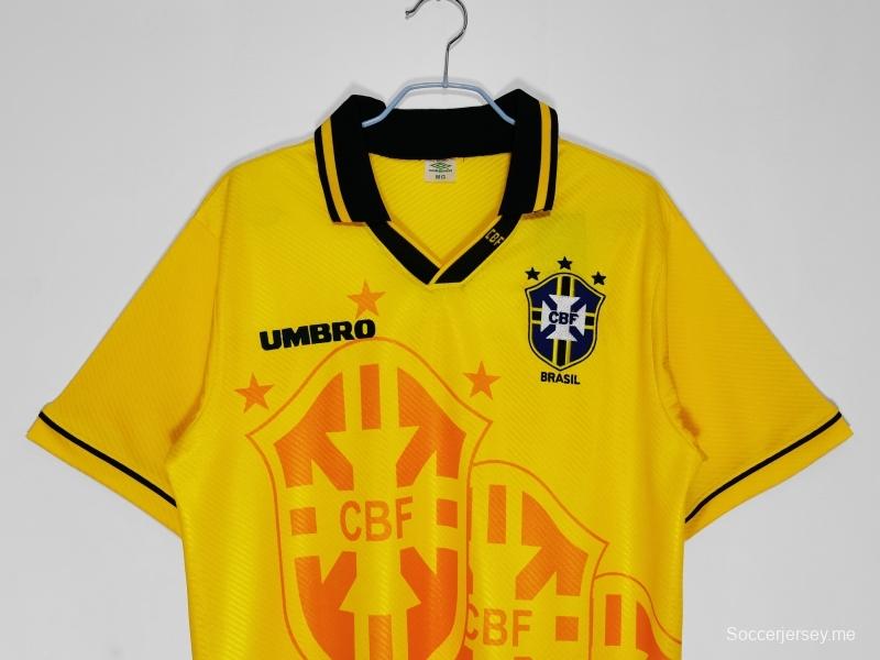 قميص منتخب البرازيل لكرة القدم الأساسي للبرازيل 1993/94 ريترو
