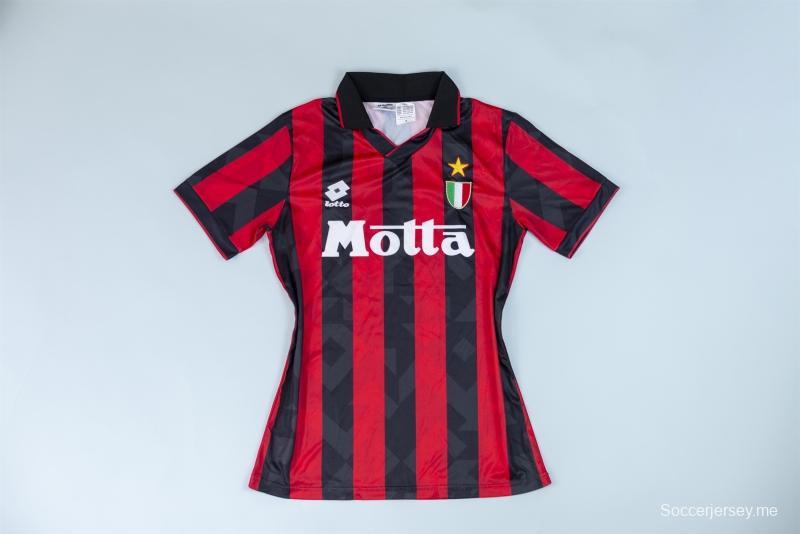 قميص فريق ميلان 92/94 RETRO 92/94 قميص فريق ميلان الإيطالي لكرة القدم الأساسي
