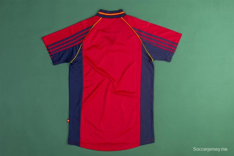 قميص كرة القدم الإسباني القديم 1998 ريترو 1998
