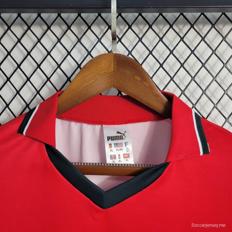 قميص قديم بأكمام طويلة بأكمام طويلة 1998 المغرب الثالث الأحمر
