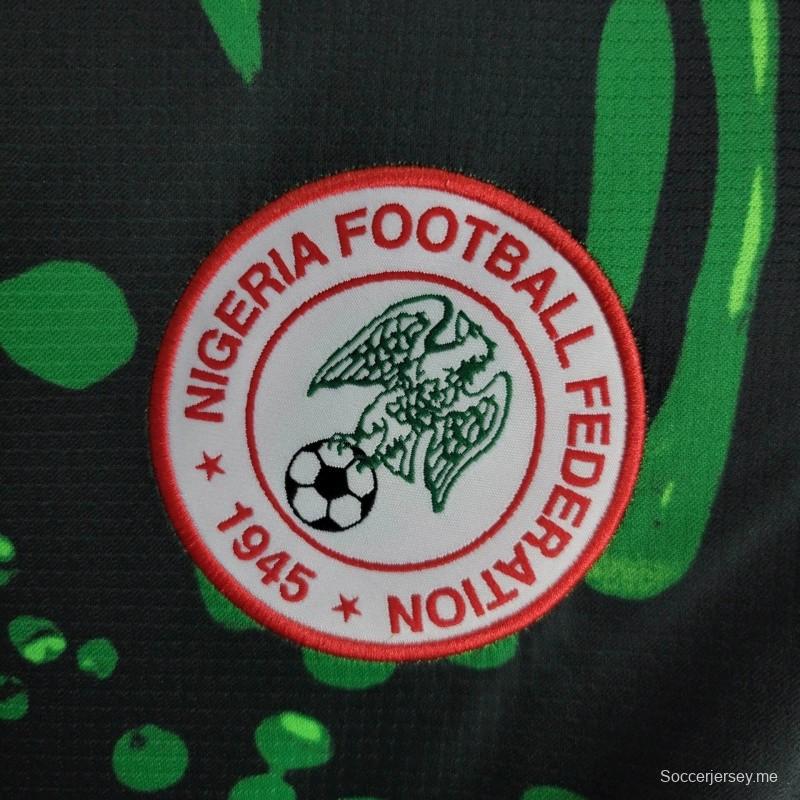 2024 قميص نيجيريا Away نيجيريا أخضر أسود اللون أسود 2024
