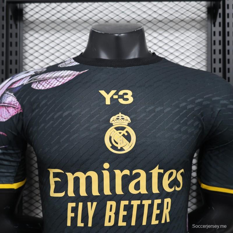 إصدار اللاعب 2024 ريال مدريد × Y3 قميص خاص أسود خاص 2024 ريال مدريد × Y3
