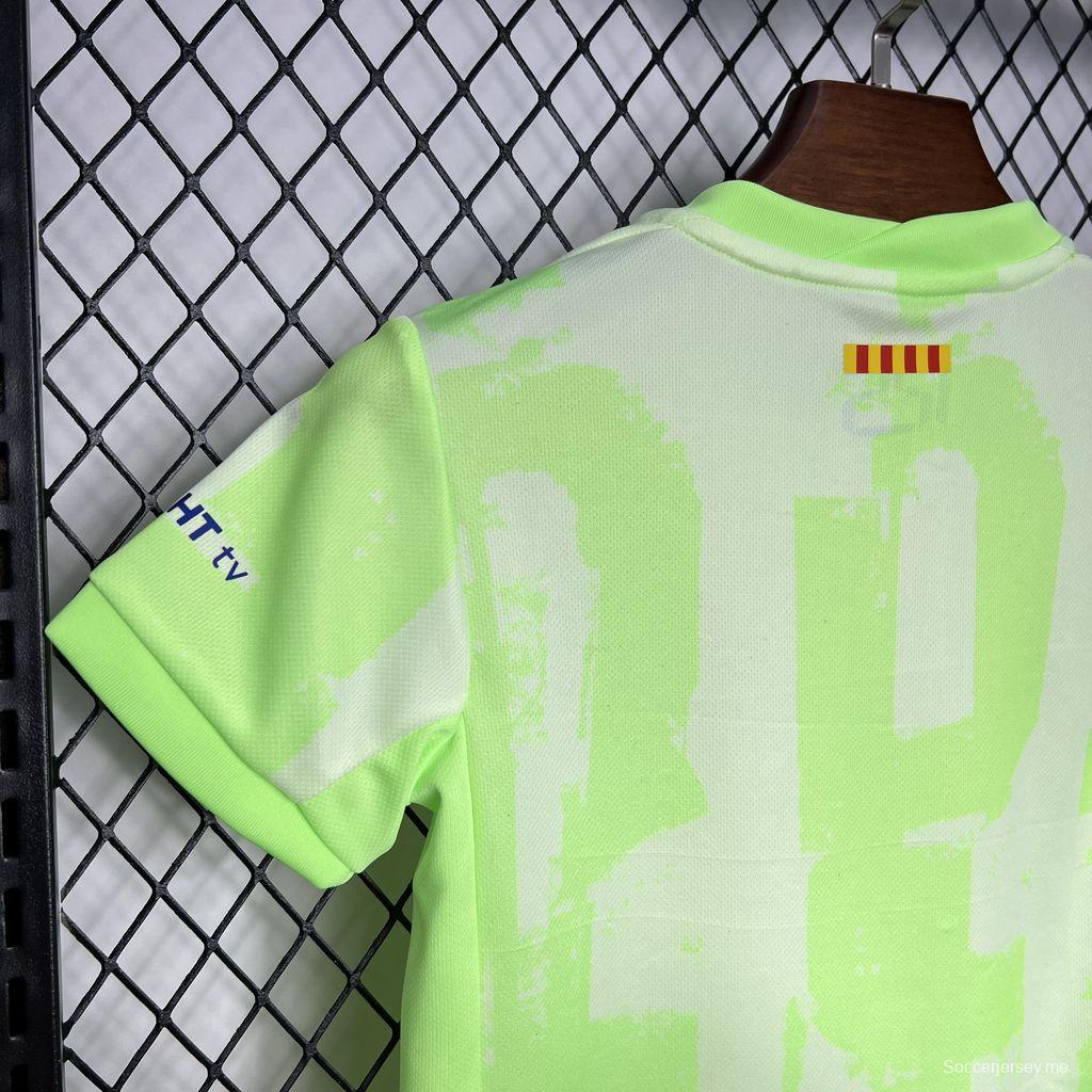 24/25 قميص أخضر أخضر ثالث برشلونة للأطفال
