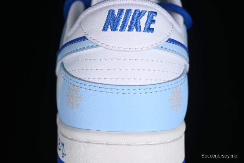 Nike Dunk Low Winter is Here Minimalist White Blue SB Lace-Up Low-Top Casual Skate Shoes - DV0831-104
