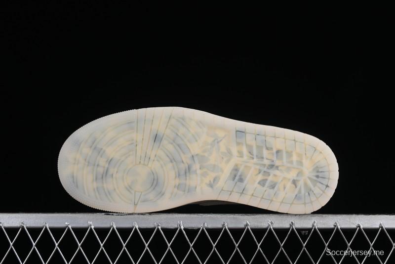 Nike CP3 x Air Jordan 1 Low AJ1 Floral Embossed White Casual Sneakers - FZ0455-200