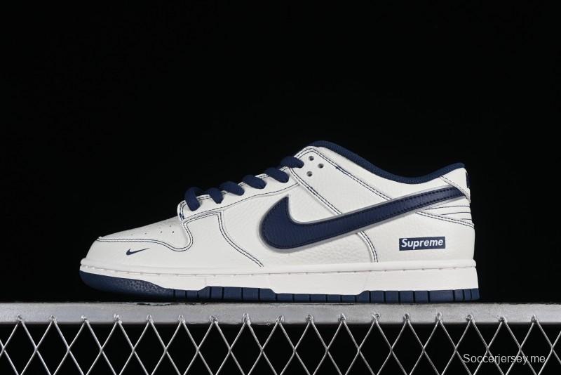 Supreme x Nike SB Dunk Low Deep Blue Colorway Low-Top Casual Skate Shoes - RM2308-238