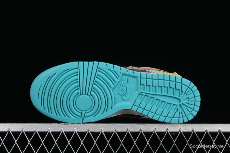 Nike Dunk Low Panda Prank Spring Touchdown Spring Forward Brown Green SB Strap Low Top Casual Skate Shoes - DV0834-101