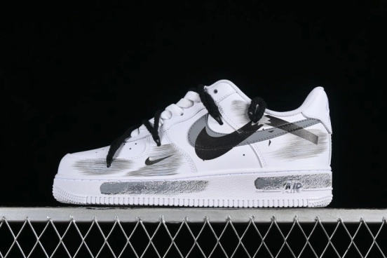 Nike Air Force 1 '07 Low Custom Anime Theme Spray Paint Swoosh Casual Sneakers - ZH0316-011