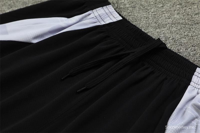 24/25 ريال مدريد 24/25 قميص أبيض خاص بأكمام قصيرة + شورت قصير الأكمام أبيض