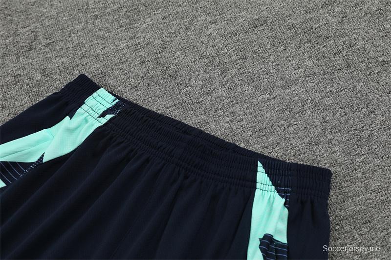 24/25 قميص بأكمام قصيرة + شورت بأكمام قصيرة ريال مدريد بحيرة ريال مدريد أزرق