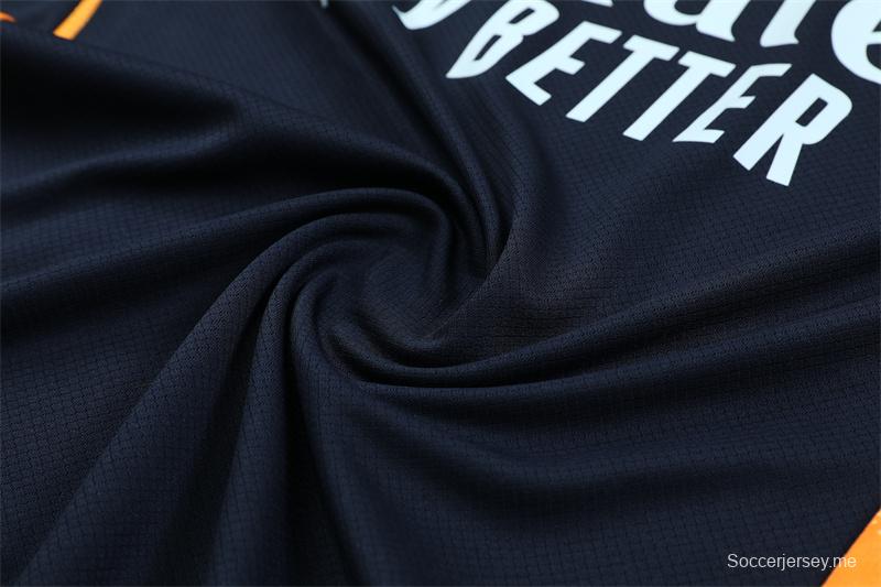 24/25 ريال مدريد قميص بأكمام قصيرة أبيض كحلي + شورت قصير الأكمام أبيض
