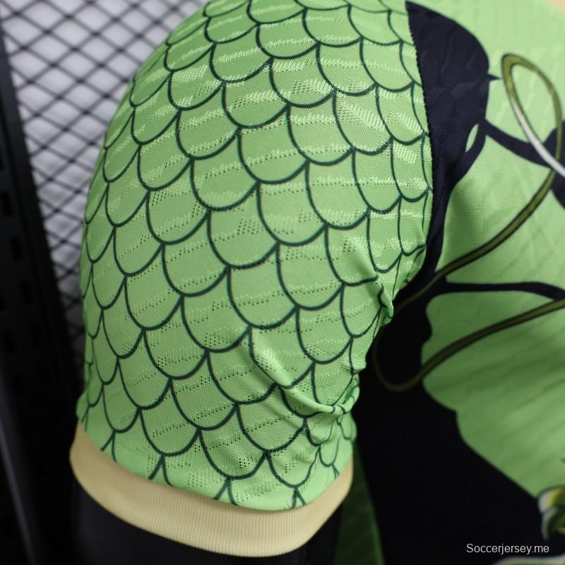 إصدار اللاعب 2024 قميص دراغون بول الأخضر الياباني سون غوكو 2024