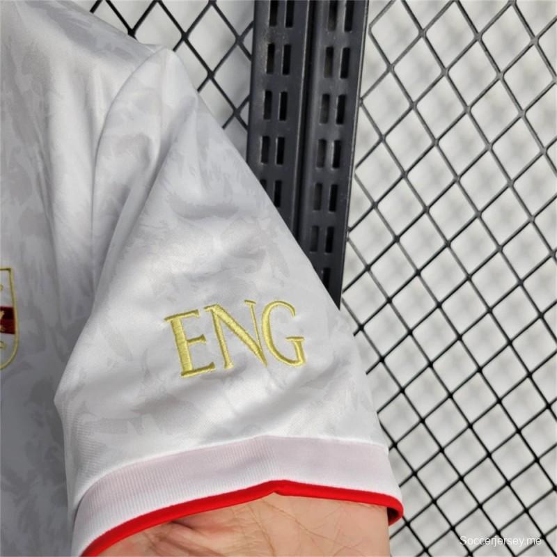 2024 قميص إنجلترا فاصلة إنجلترا فوطة بيضاء لكرة القدم