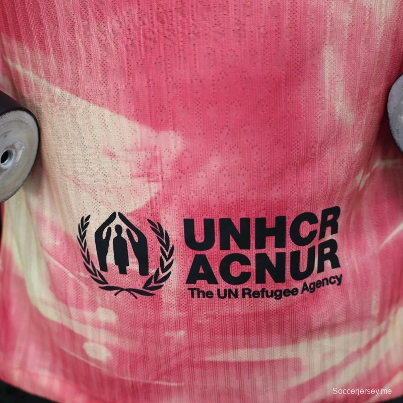 25/26 نسخة اللاعب 25/26 قميص الذكرى 125 لبرشلونة إصدار خاص وردي اللون الوردي