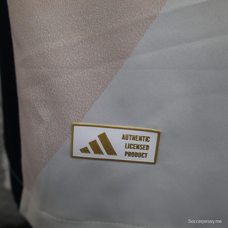 إصدار اللاعب 2025 قميص إسبانيا قبل المباراة أبيض بنقوش هندسية قبل المباراة 2025