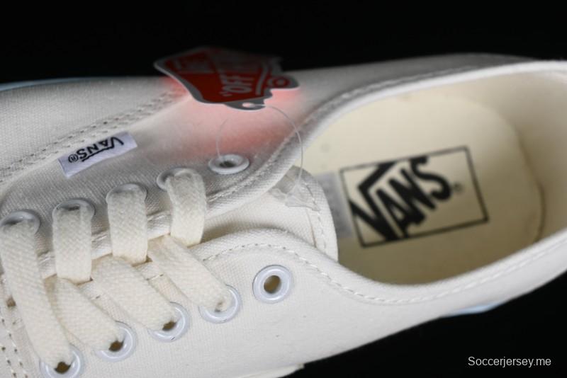 Vans Authentic White Blue Canvas Skate Shoes - VN0009PVEAK