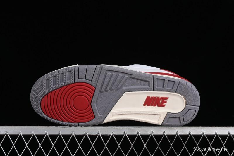 Nike Air Jordan 2/3 Retro Low Top Basketball Shoes in White/Red - FD0383-161