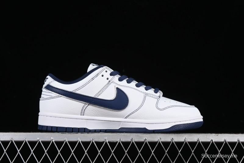 Nike Supreme x SB Dunk Low Collaboration - Navy Blue Anniversary High-End Custom Low-Top Casual Skate Shoes - DY1503-005