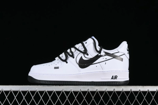 Nike Air Force 1 '07 Low Anime Theme Custom Swoosh Strap Low-Top Casual Sneakers - ZH0316-026