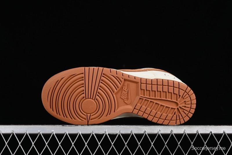 Nike SB Dunk Low Lightning Collaboration - Beige Brown Colorway with Small Brown Swoosh Anniversary High-End Custom Low-Top Casual Skate Shoes - XD1688-031