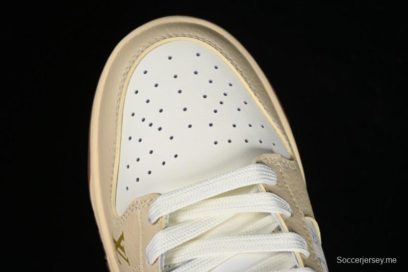 Nike SB Dunk Low LV Collaboration - Beige Green Anniversary High-End Custom Low-Top Casual Skate Shoes - LV6188-003